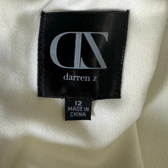 DZ color block dress. White, lime & black size 12. - Picture 6 of 8